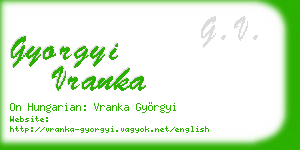 gyorgyi vranka business card